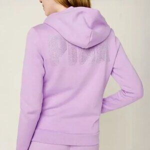 Victoria's Secret PINK Everyday Fleece Full Zip-Up Jacket (Purple Petal Shine)
